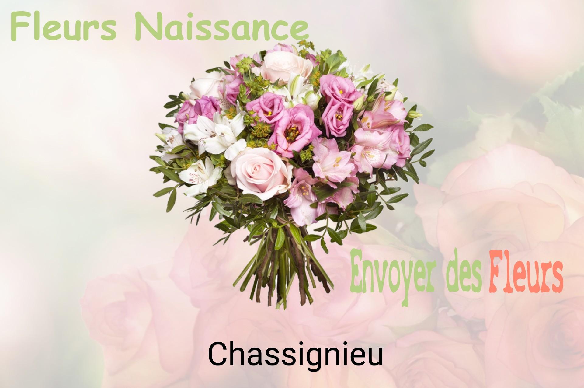 Bouquet de fleurs de naissance livré à Chassignieu